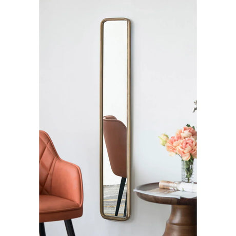 Full Length Mirror With AntiqueMetal Frame, Long Mirror For Hallway Living Room Bedroom Bathroom - Gold - Furniture Home Direct