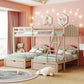 Bunk Bed, Triple Bed With Drawers And Guardrails - Furniture Home Direct