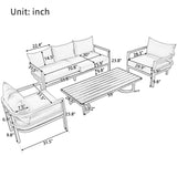 Modern Outdoor Patio Set - Gray - Furniture Home Direct