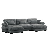 Super Comfort Oversized Modular Sectional Sofa With Movable Ottoman - Furniture Home Direct