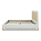 Haley - Upholstered Cane Back Platform Bed - Furniture Home Direct