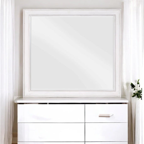 Katia - Weathered Mirror - White - Furniture Home Direct
