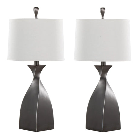 Curvo - Contemporary Polyresin Table Lamp (Set of 2) - Furniture Home Direct