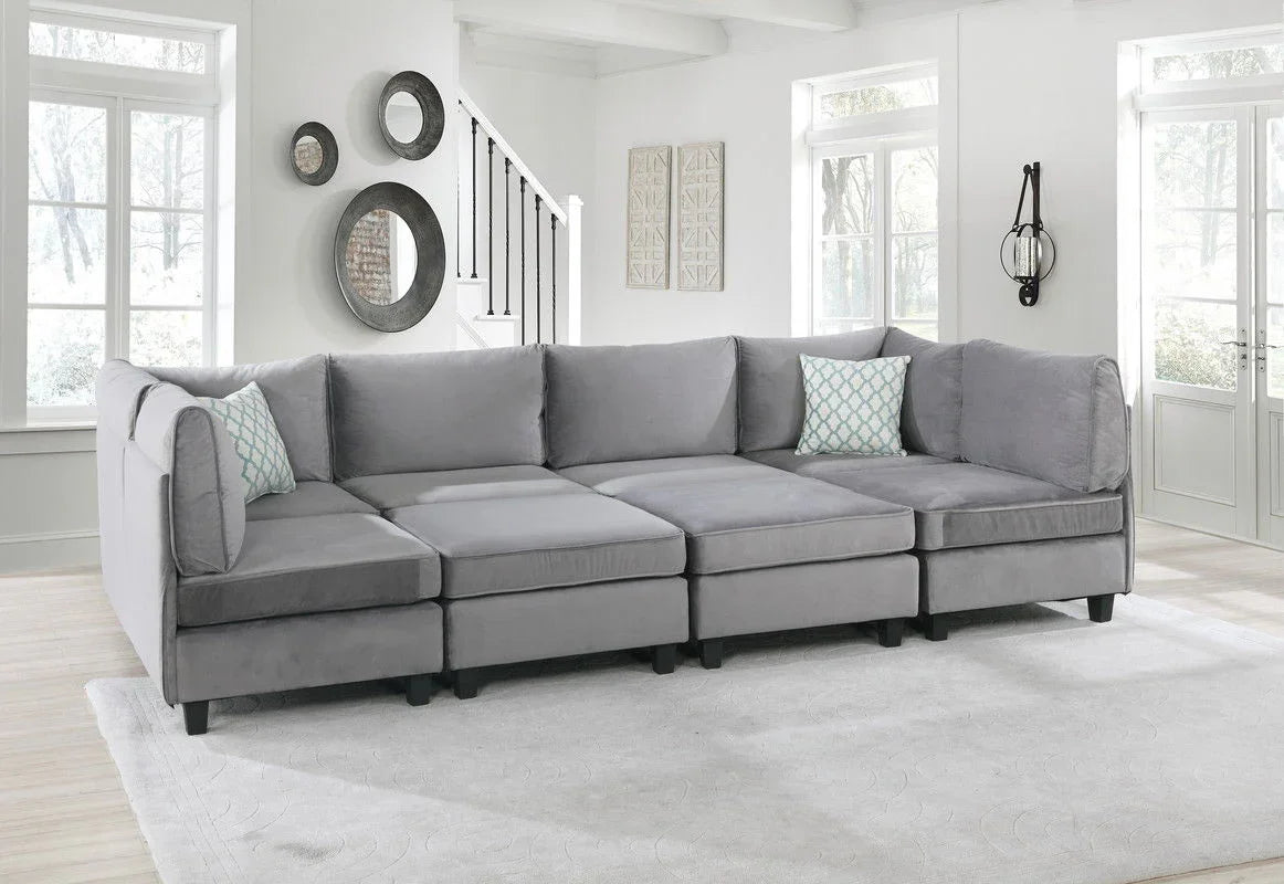 Simona - Velvet Modular Sectional Sofa - Furniture Home Direct