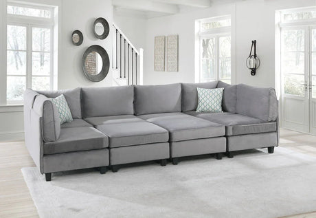 Simona - Velvet Modular Sectional Sofa - Furniture Home Direct