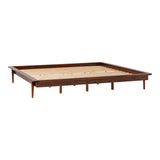 Mid-Century Modern Solid Wood Platform Bed Frame - Furniture Home Direct