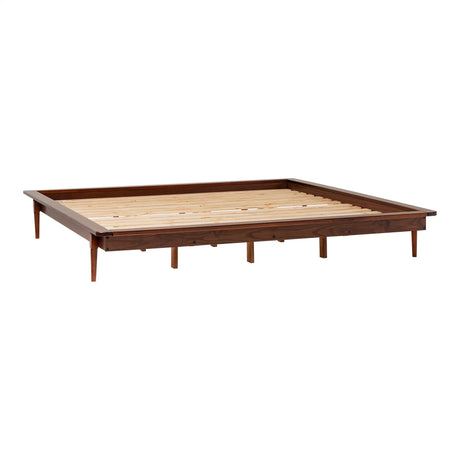 Mid-Century Modern Solid Wood Platform Bed Frame - Furniture Home Direct