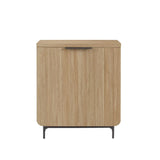 Modern Scandi Fluted Door Storage Console - Coastal Oak - Furniture Home Direct
