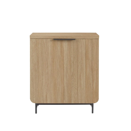 Modern Scandi Fluted Door Storage Console - Coastal Oak - Furniture Home Direct