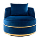 360 Degree Swivel Over Sized Upholstered Barrel Chair - Furniture Home Direct