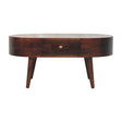 Rounded Wood Table - Furniture Home Direct