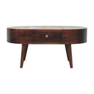 Rounded Wood Table - Furniture Home Direct