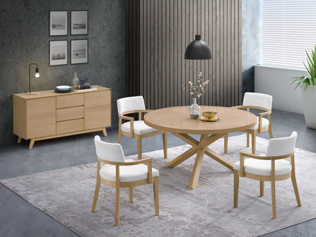 Kasem - Round Table With Matching Chair Dining Room Set - Furniture Home Direct