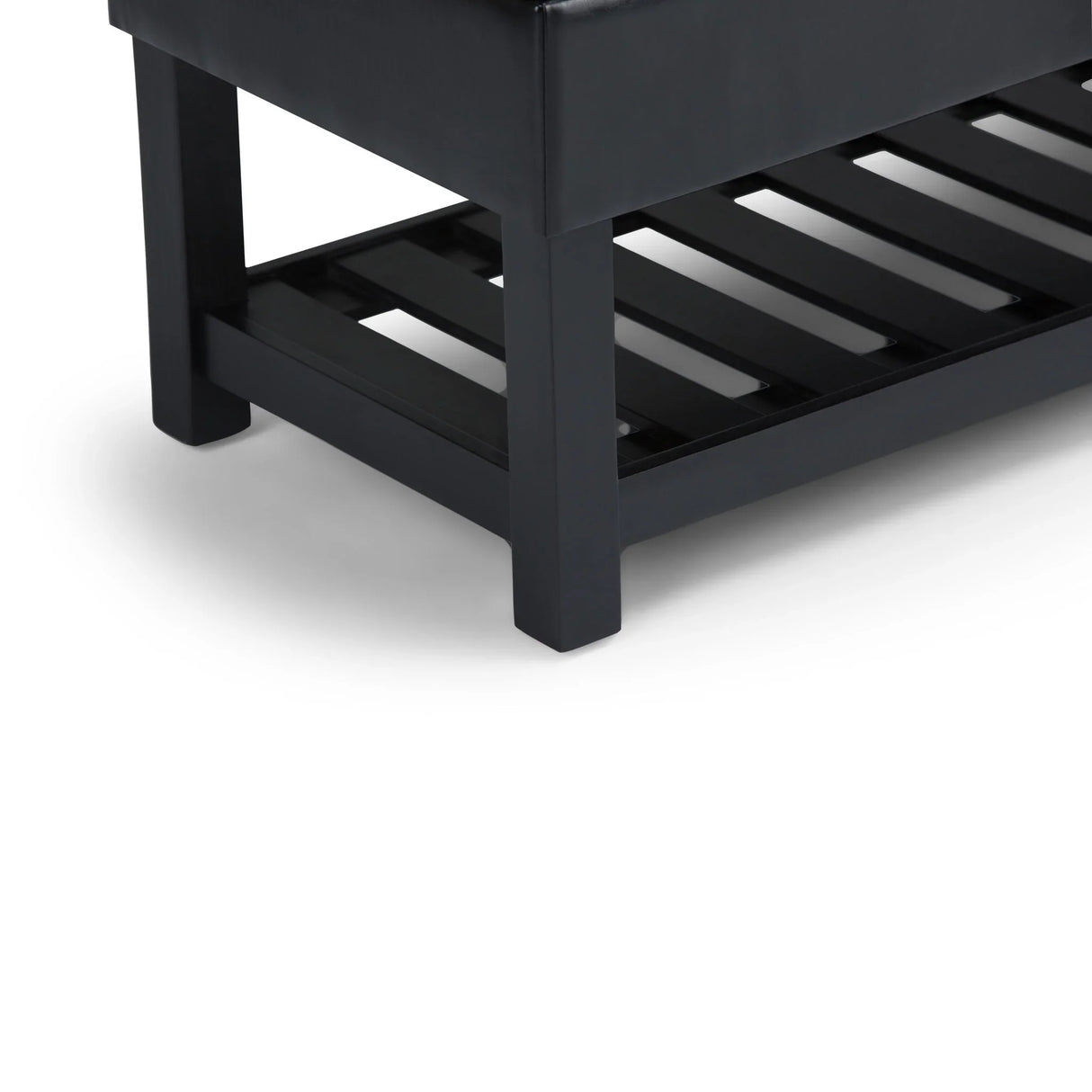 Saxon - Upholstered Transitional Storage Ottoman Bench - Furniture Home Direct
