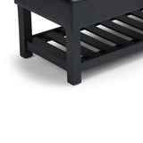Saxon - Upholstered Transitional Storage Ottoman Bench - Furniture Home Direct
