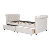 Upholstered Daybed, Wood Slat Support - Furniture Home Direct