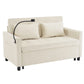 Pull-Out Sleeper Sofa With Reversible Backrest Cushion, Side Pockets, 2 USB Ports And A Phone Holder For Living Room - Furniture Home Direct