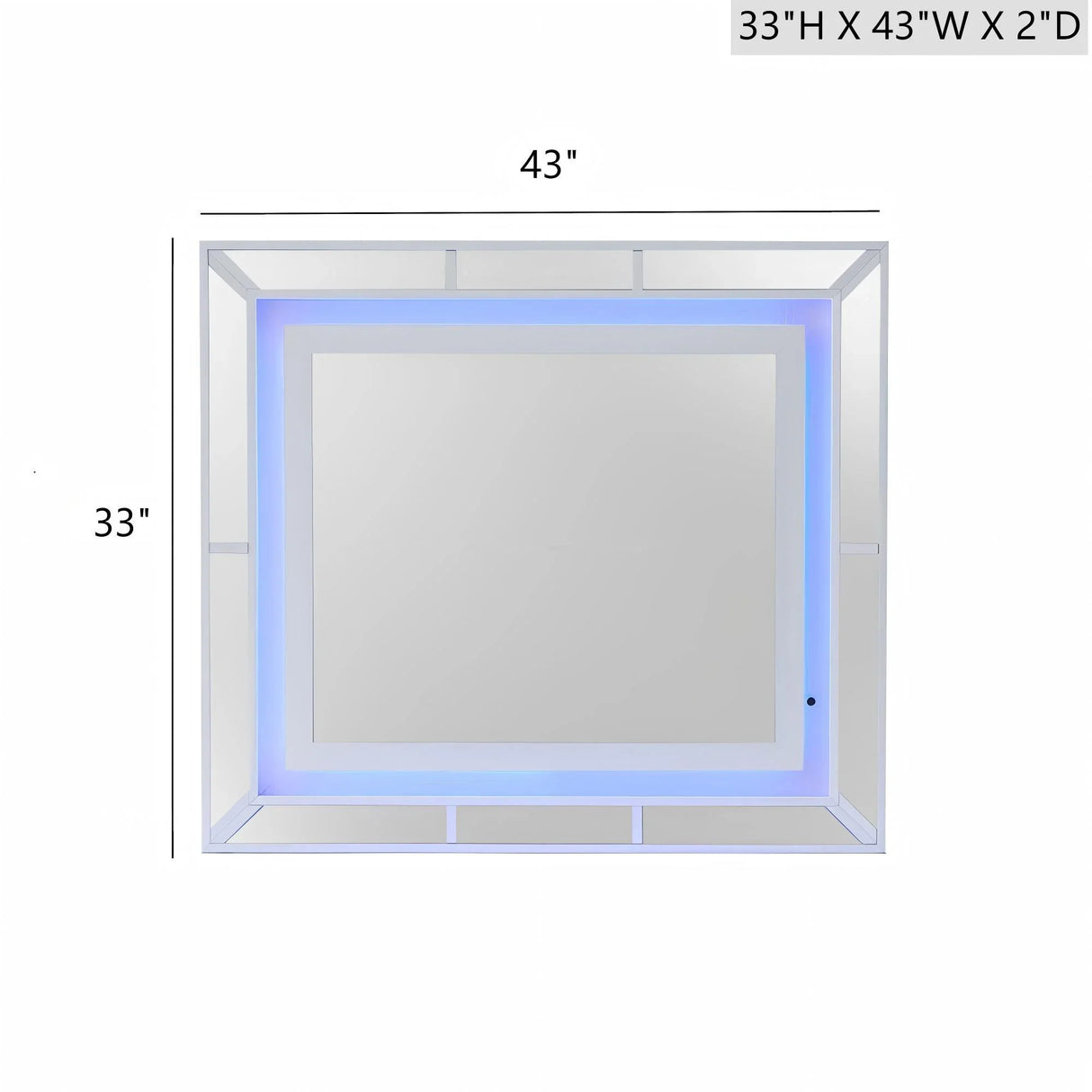 Hollywood Hills - Mirror - White - Furniture Home Direct