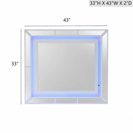 Hollywood Hills - Mirror - White - Furniture Home Direct