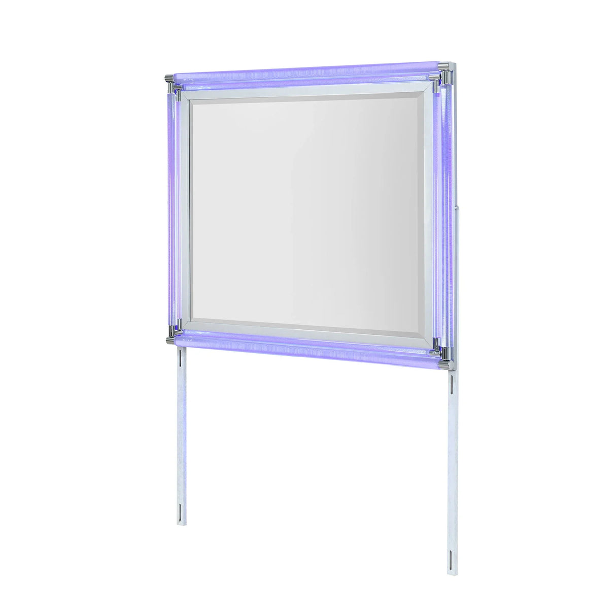 Laura - Mirror With LED Light And Sleek Frame - Silver - Furniture Home Direct