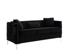 Bayberry - Velvet Sofa With 3 Pillows - Furniture Home Direct