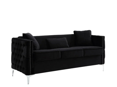 Bayberry - Velvet Sofa With 3 Pillows - Furniture Home Direct