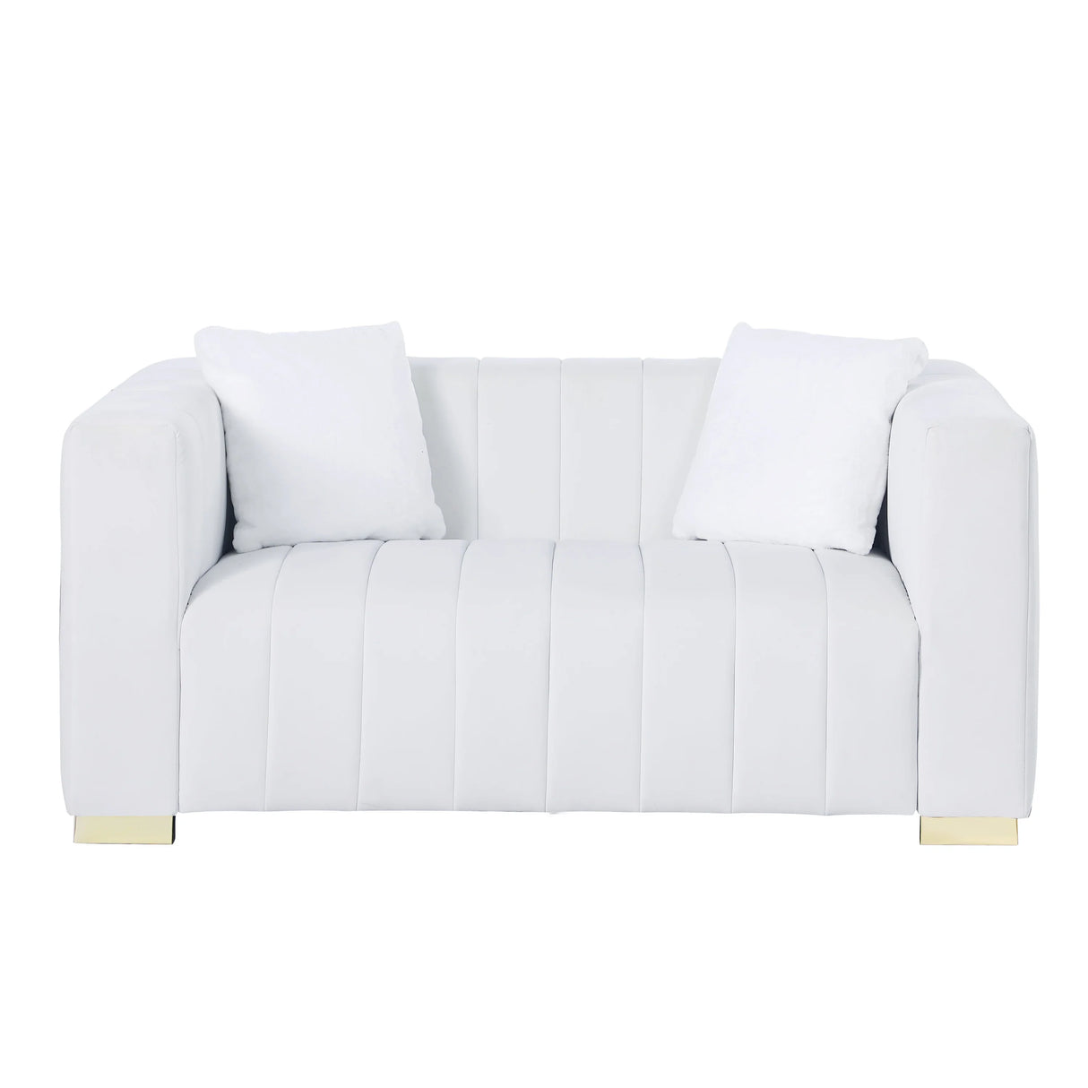 Modern Loveseat - White - Furniture Home Direct