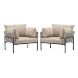 Rope Lounge Chair With Cushions For Modern Spaces