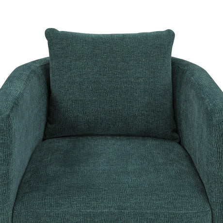 Sutton - Swivel Barrel Chair - Peacock - Furniture Home Direct