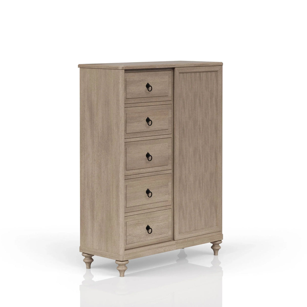 5 Drawer Door Chest - Sand - Furniture Home Direct