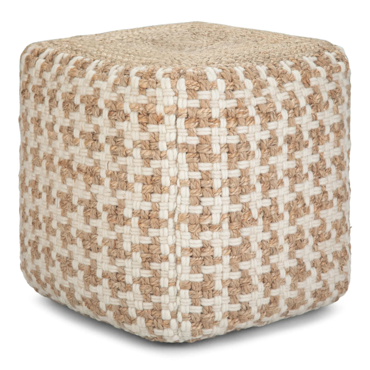 Cullen - Cube Pouf - Natural - Furniture Home Direct