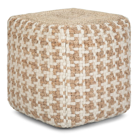 Cullen - Cube Pouf - Natural - Furniture Home Direct