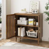 Grille Striped Sideboard Buffet Cabinet With Storage - Furniture Home Direct