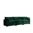 Mid-Century Modern 3 Seater Sectional Sofa With Arm And Throw Pillows - Furniture Home Direct