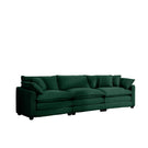 Mid-Century Modern 3 Seater Sectional Sofa With Arm And Throw Pillows - Furniture Home Direct