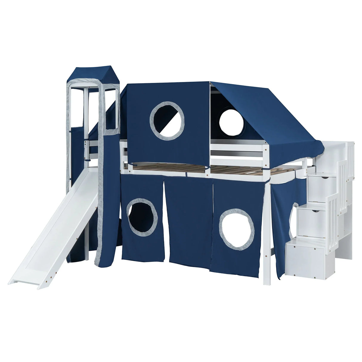 Loft Bed With Tent And Tower - Furniture Home Direct