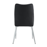 Dining Chairs with PU Upholstery and Metal Legs Black - Furniture Home Direct