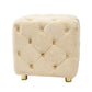 Modern Velvet Upholstered Ottoman, Exquisite Small End Table, Soft Foot Stool, Dressing Makeup Chair, Comfortable Seat For Living Room, Bedroom, Entrance - Furniture Home Direct