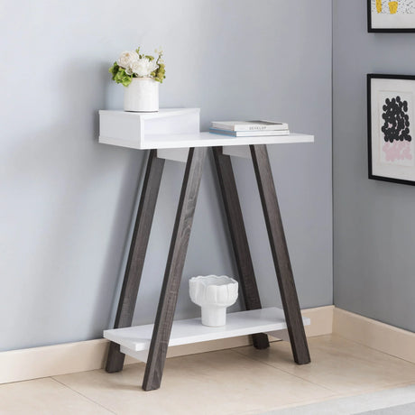 Contemporary Console Table With Two Shelves - Furniture Home Direct