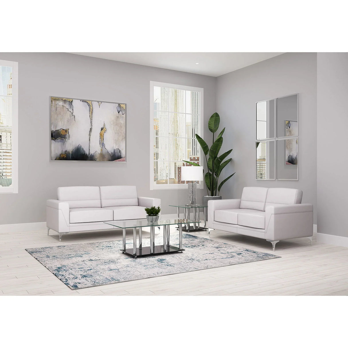 Creta - Loveseat - Light Gray - Furniture Home Direct