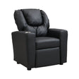 Sally Deluxe Kids Recliner Chair With Cup Holder - Black - Furniture Home Direct