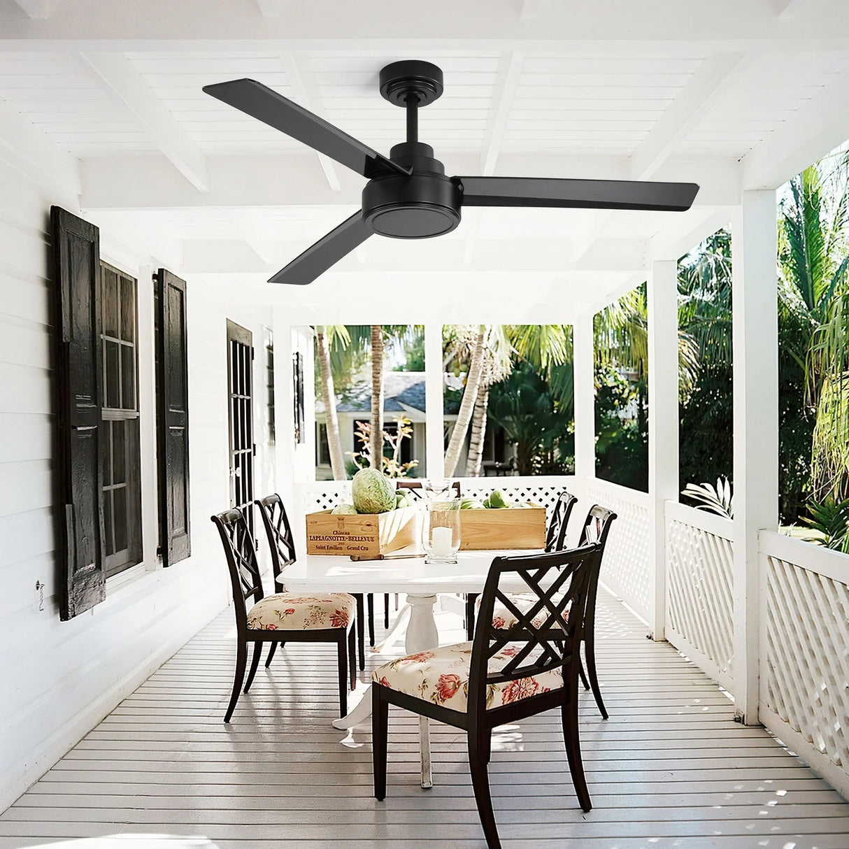 Ceiling Fan Without Light, 3 Blades Farmhouse Ceiling Fan With Remote Control 6-Speed Reversible Dc Motor For Living Room, Bedroom, Kitche - Furniture Home Direct