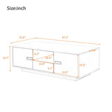 Modern High Glossy Rectangle Coffee Table With 16 Color LED Lights For Living Room - Furniture Home Direct