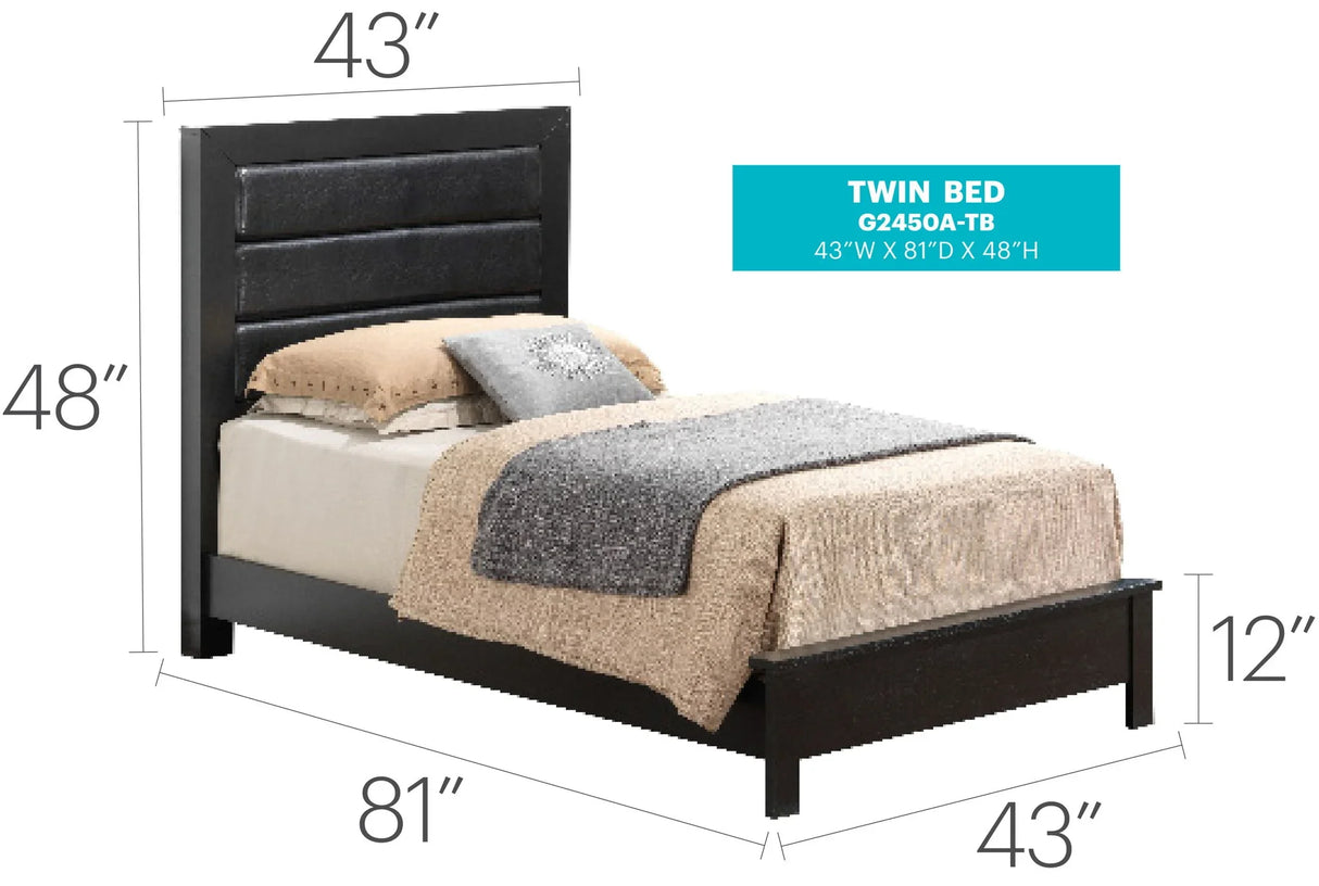 Transitional Modern Design Bed - Furniture Home Direct