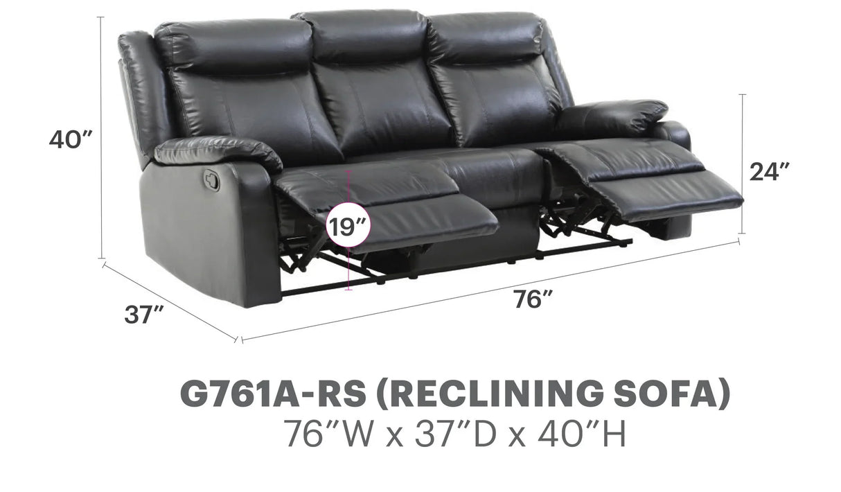 Contemporary Three Seater Sofa - Furniture Home Direct