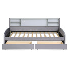 Luxurious Upholstered Platform Bed With Storage Drawers - Furniture Home Direct