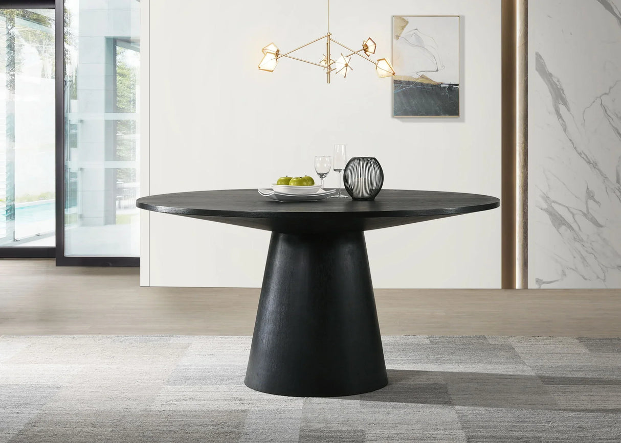 Jasper - Wide Contemporary Round Dining Table - Furniture Home Direct