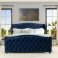 Marcella - Upholstered Shelter Headboard Bed Set - Furniture Home Direct