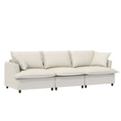 3 Seat Sofa Module For Modular Sectional Wide Seat Cloud Couch With Throw Pillows Upholstered - Furniture Home Direct