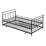 Daybed With Curved Handle Design And Trundle - Furniture Home Direct